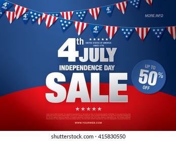 Independence day sale banner template design