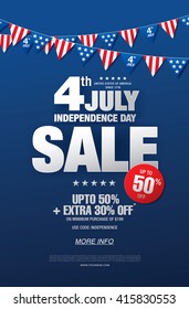 Independence day sale banner template design