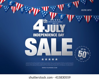 Independence day sale banner template design