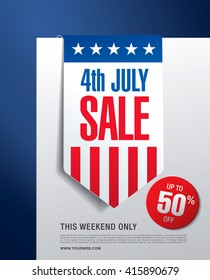 Independence day sale banner template design