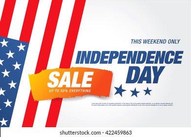 Independence day sale banner template design