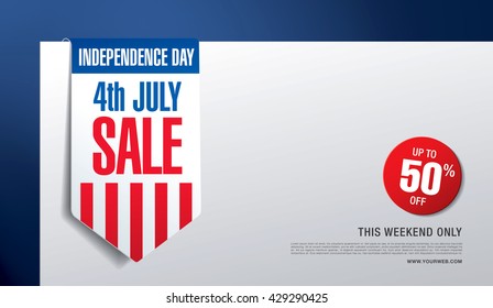 Independence day sale banner template design