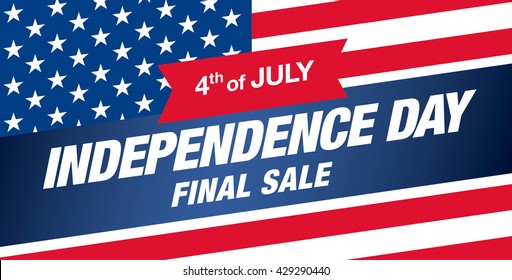 Independence day sale banner template design