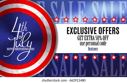Independence day sale banner template design