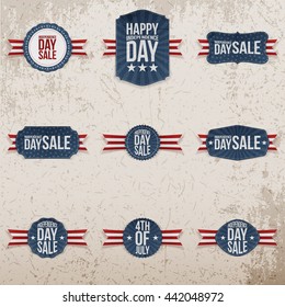 Independence Day Sale patriotic Emblems Set