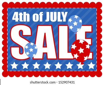Independence day Sale Stamp Vector
