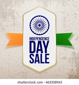 Independence Day Sale Tag with Ribbon