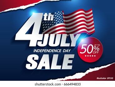 INDEPENDENCE DAY SALE VECTOR