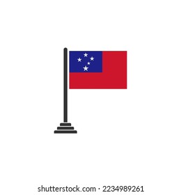 símbolo del símbolo del vector del conjunto de iconos del día de la independencia de Samoa