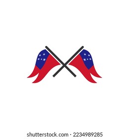 símbolo del símbolo del vector del conjunto de iconos del día de la independencia de Samoa
