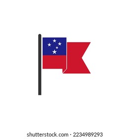 independence day of Samoa icon set vector sign symbol