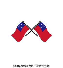 símbolo del símbolo del vector del conjunto de iconos del día de la independencia de Samoa