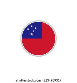 independence day of Samoa icon set vector sign symbol