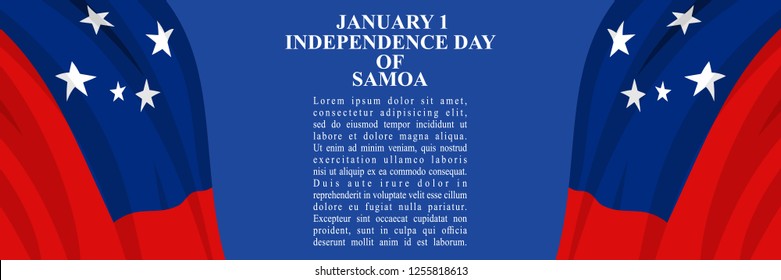 Independence Day of Samoa vector illustration. Suitable for greeting card, poster and banner.