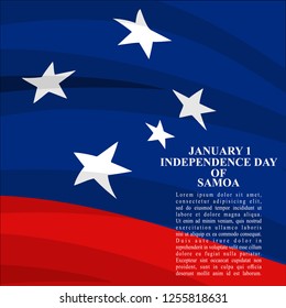 Independence Day of Samoa vector illustration. Suitable for greeting card, poster and banner.