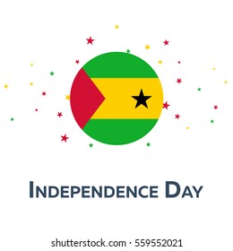 Independence day of Sao Tome and Principe. Patriotic Banner. Vector
