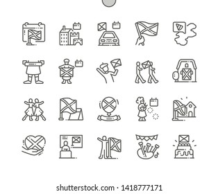 Independence Day of Scotland Well-crafted Pixel Perfect Vector Thin Line Icons 30 2x Grid for Web Graphics and Apps. Simple Minimal Pictogram
