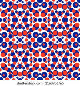 Independence Day seamless pattern. circle vector background. Can be used in textile design, web design for making of clothes, accessories, decorative paper, wrapping, envelope; backpacks, etc