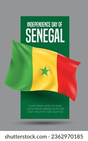 Independence Day Senegal, Vector Flag