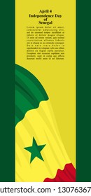 Independence day of Senegal vector illustration. Suitable for greeting card, poster and banner. 