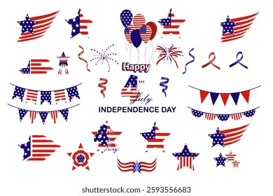 Independence Day Set, 4th of July Clip Art, Independence Day Clip Art, Clip Art for the 4th of July America