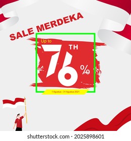 Independence day shopping sale vector design
