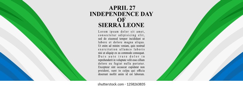 Independence Day of Sierra Leone vector illustration. Suitable for greeting card, poster and banner.