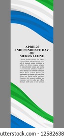 Independence Day of Sierra Leone vector illustration. Suitable for greeting card, poster and banner.
