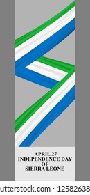 Independence Day of Sierra Leone vector illustration. Suitable for greeting card, poster and banner.