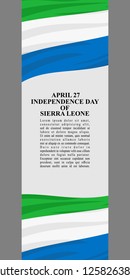 Independence Day of Sierra Leone vector illustration. Suitable for greeting card, poster and banner.