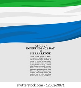 Independence Day of Sierra Leone vector illustration. Suitable for greeting card, poster and banner.