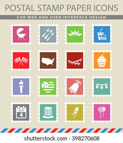 Independence day simply symbols for web icons