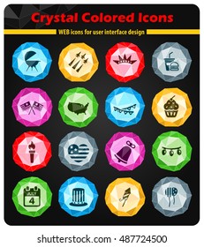 Independence day simply symbols for web icons