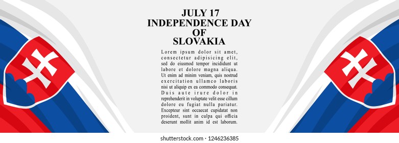 Independence Day of Slovakia vector illustration. Suitable for greeting card, poster and banner.