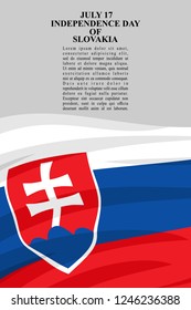 Independence Day of Slovakia vector illustration. Suitable for greeting card, poster and banner.
