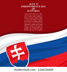 Independence Day of Slovakia vector illustration. Suitable for greeting card, poster and banner.