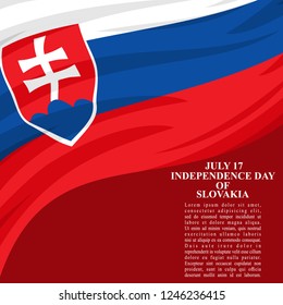 Independence Day of Slovakia vector illustration. Suitable for greeting card, poster and banner.