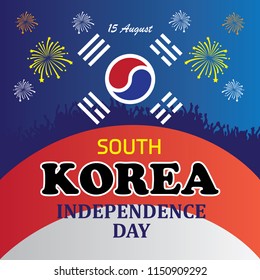 Independence day south korea vector backgroud, banner, wallpaper.