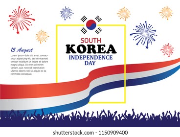 Independence day south korea vector backgroud, banner, wallpaper.