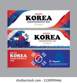 Independence day south korea vector backgroud, banner, wallpaper.