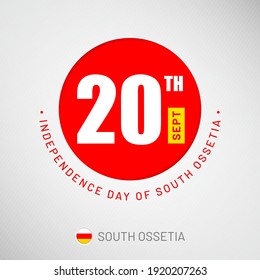 Independence day in South Ossetia celebration on 20th September, Artistic typographic background for social media website promotion