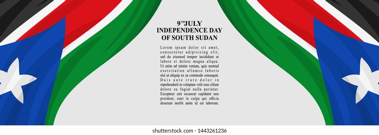 Independence Day of South Sudan vector illustration. Suitable for greeting card, poster and banner.