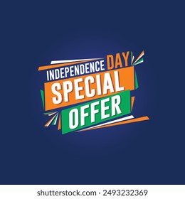 Independence Day Special Offers Logo Unit Design vector. India, Deals, Discounts, Dhamaka, Mega, Special, Offers, Freedom