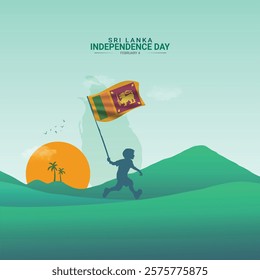 Independence Day of Sri Lanka. Sri Lanka independence Day creative Design for social media post