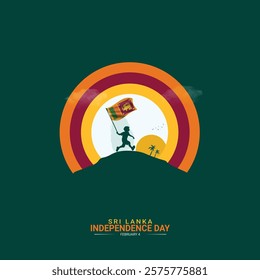Independence Day of Sri Lanka. Sri Lanka independence Day creative Design for social media post