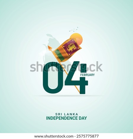 Independence Day of Sri Lanka. Sri Lanka independence Day creative Design for social media post