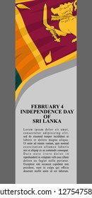 Independence day of Sri Lanka vector illustration. Suitable for greeting card, poster and banner.