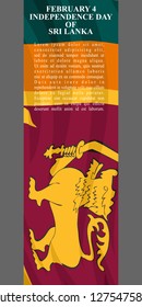 Independence day of Sri Lanka vector illustration. Suitable for greeting card, poster and banner.