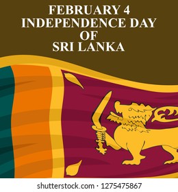 Independence day of Sri Lanka vector illustration. Suitable for greeting card, poster and banner.