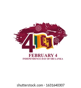 Independence day of Sri Lanka vector illustration. Suitable for greeting card, poster and banner.